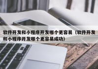 软件开发和小程序开发哪个更容易（软件开发和小程序开发哪个更容易成功）