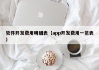 软件开发费用明细表（app开发费用一览表）