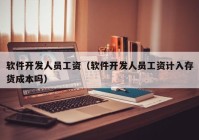 软件开发人员工资（软件开发人员工资计入存货成本吗）