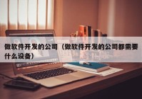 做软件开发的公司（做软件开发的公司都需要什么设备）