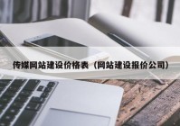 传媒网站建设价格表（网站建设报价公司）