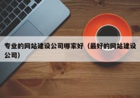 专业的网站建设公司哪家好（最好的网站建设公司）