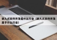 嵌入式软件开发是什么行业（嵌入式软件开发属于什么行业）