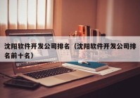 沈阳软件开发公司排名（沈阳软件开发公司排名前十名）