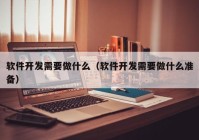 软件开发需要做什么（软件开发需要做什么准备）