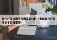 软件开发培训学校哪家比较好（电脑软件开发培训学校哪家好）