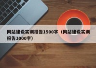 网站建设实训报告1500字（网站建设实训报告3000字）