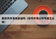 做软件开发有前途吗（软件开发以后发展怎么样）