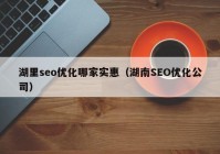 湖里seo优化哪家实惠（湖南SEO优化公司）