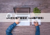 seo优化推广哪家好（seo推广优势）