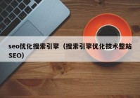 seo优化搜索引擎（搜索引擎优化技术整站SEO）