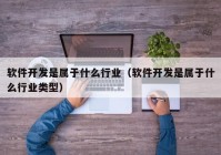 软件开发是属于什么行业（软件开发是属于什么行业类型）