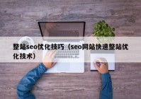 整站seo优化技巧（seo网站快速整站优化技术）