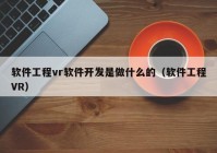 软件工程vr软件开发是做什么的（软件工程VR）