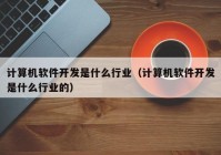 计算机软件开发是什么行业（计算机软件开发是什么行业的）