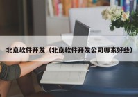 北京软件开发（北京软件开发公司哪家好些）